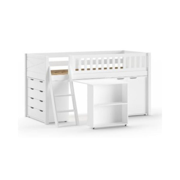 Vipack - Mid Sleeper with Cupboard and Chest of 4 Drawers