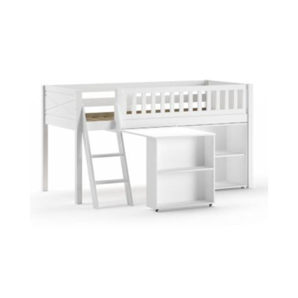 Vipack - Scott Mid Sleeper with Desk and Library