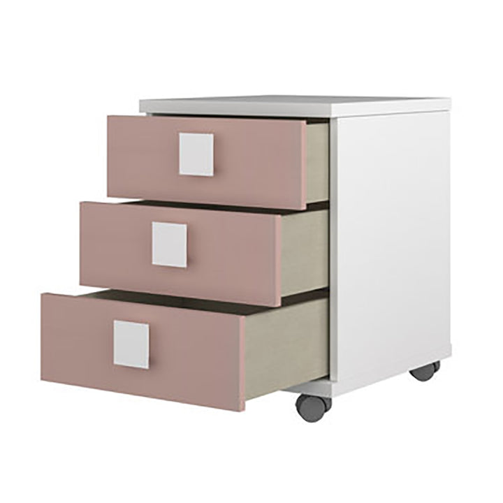 Trasman Jules Drawers in White with Antique Pink Accent (6723076980889)