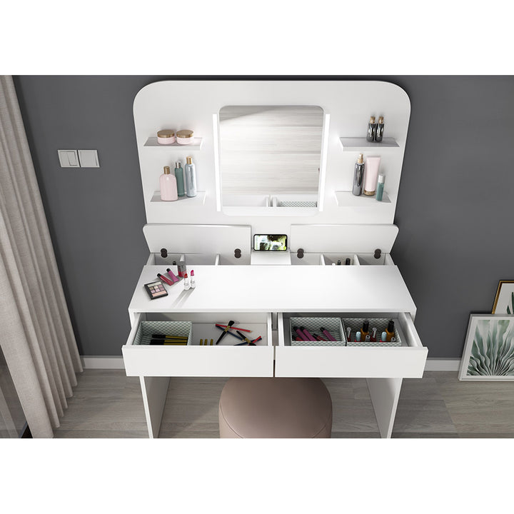 Trasman Vanity Secret Desk in White (6723076718745)