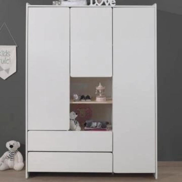 White 3 Door Wardrobe by Vipack Kiddy