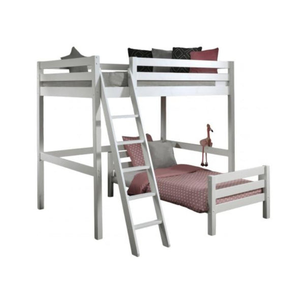 Vipack - Pino High Sleeper Double Bed with Single Bed - White