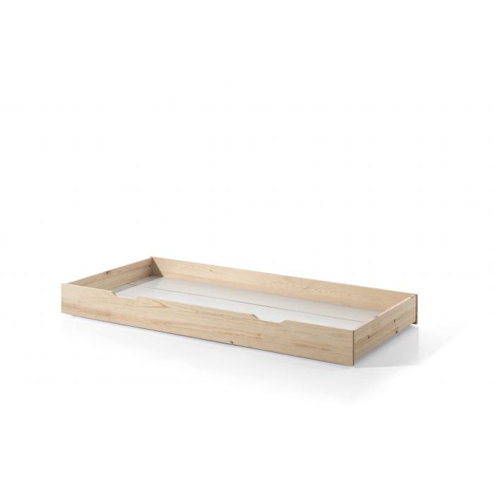 Tipi bed with drawer in natural wood - Jellybean 