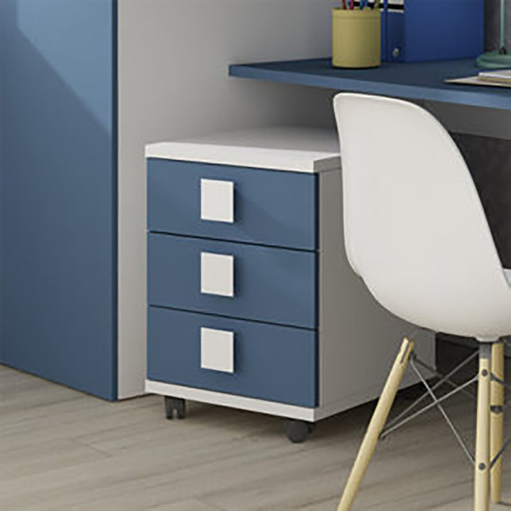 Trasman Jules Drawers in White with Smokey Blue Accent (6723076915353)