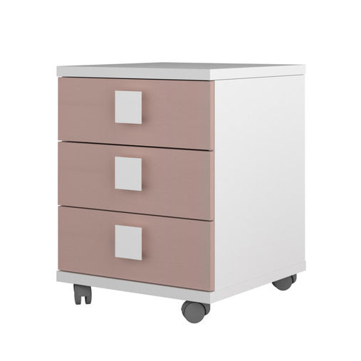 Trasman Jules Drawers in White with Antique Pink Accent (6723076980889)