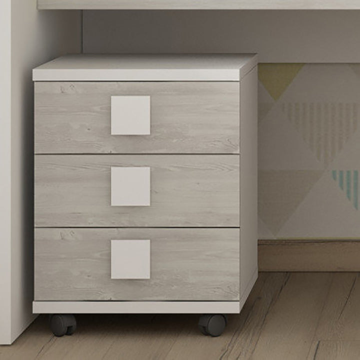Trasman Jules Drawers in White with Natural Accent (6723077046425)