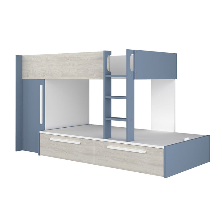 Trasman Jules Bunk Bed with Drawers Smokey Blue (6723075834009)