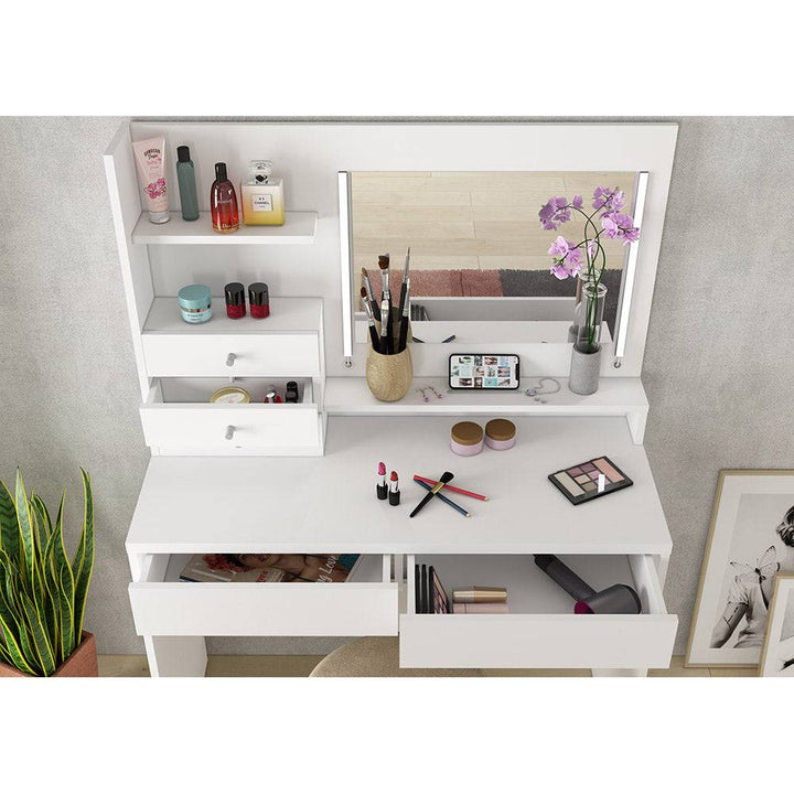 Trasman Vanity Desk in White (6723076292761)
