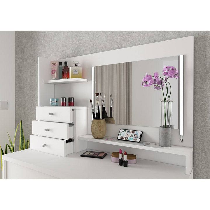 Trasman Vanity Desk in White (6723076292761)