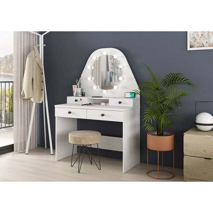 Trasman Vanity Star Desk in White (6723076554905)