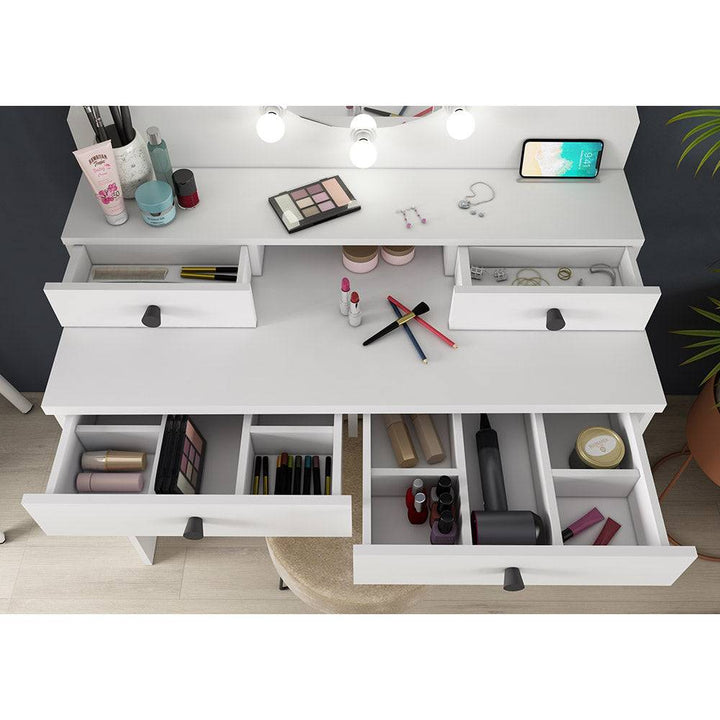 Trasman Vanity Star Desk in White (6723076554905)