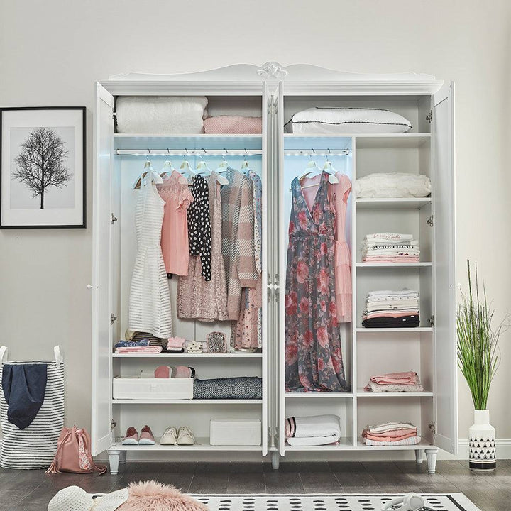 Kidz Beds - Lora 4 Door Wardrobe (5894301614233)