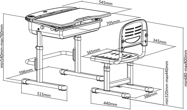 Vipack Comfortline Desk 301 - Blue (6869895020697)