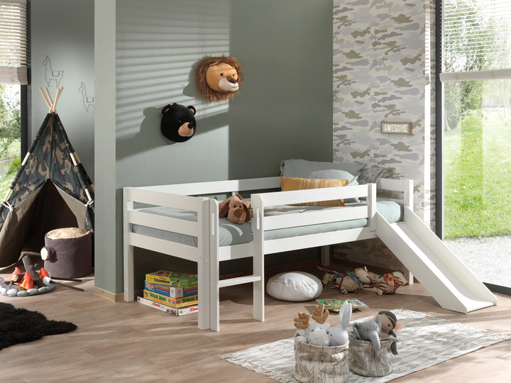 Pino Midsleeper Ladder + Slide White - Jellybean 