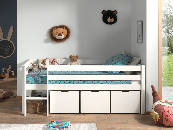 Pino Set Of 3 Drawers White - Jellybean 