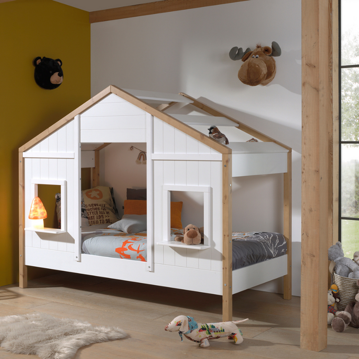 BABS House Bed Babs 90x200cm in white/natural - Jellybean 