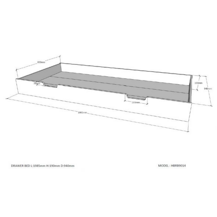 BABS 90 House Bed 90 with trundle - Jellybean 