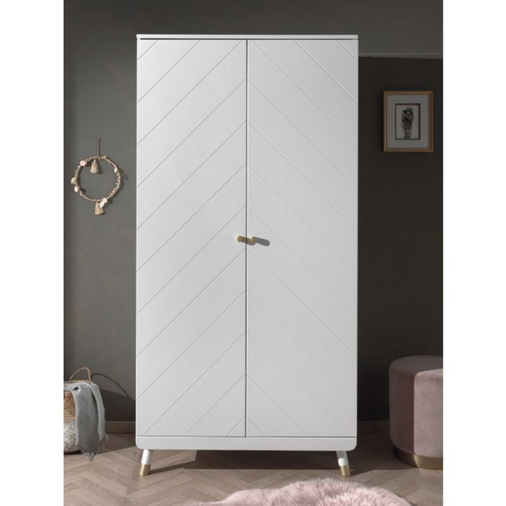 Billy 2 Door Wardrobe White - Jellybean 