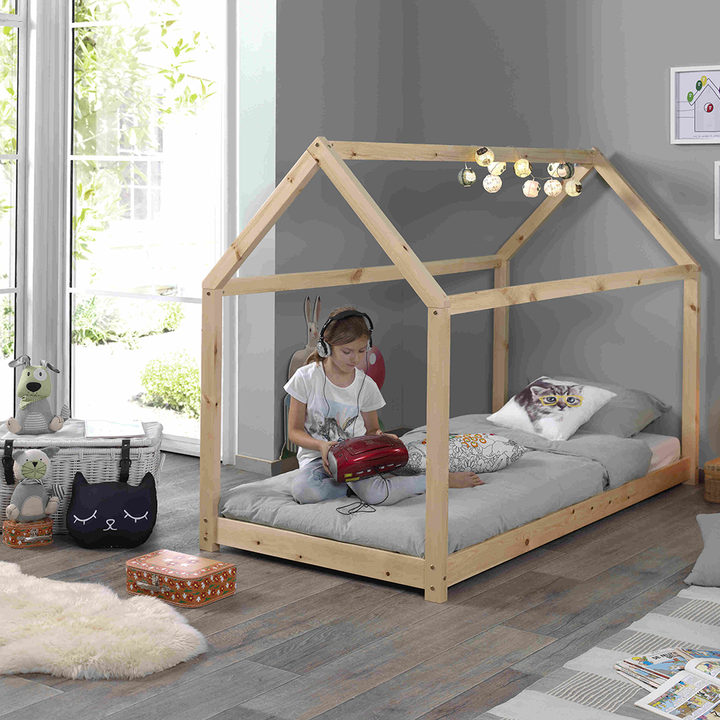 Vipack Cabane Single Bed - Natural (5897289400473)
