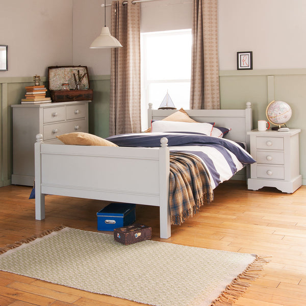 Little Folks Furniture - Fargo 4ft Double Bed - Farleigh Grey - Jellybean 