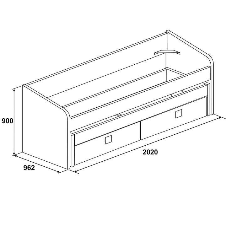 Trasman Jules Cabin Bed Smokey Blue - Expected January 22 (5894304399513)