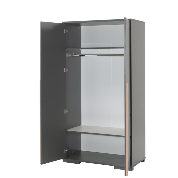 Vipack - London 2 Door Wardrobe - Grey (5894318686361)