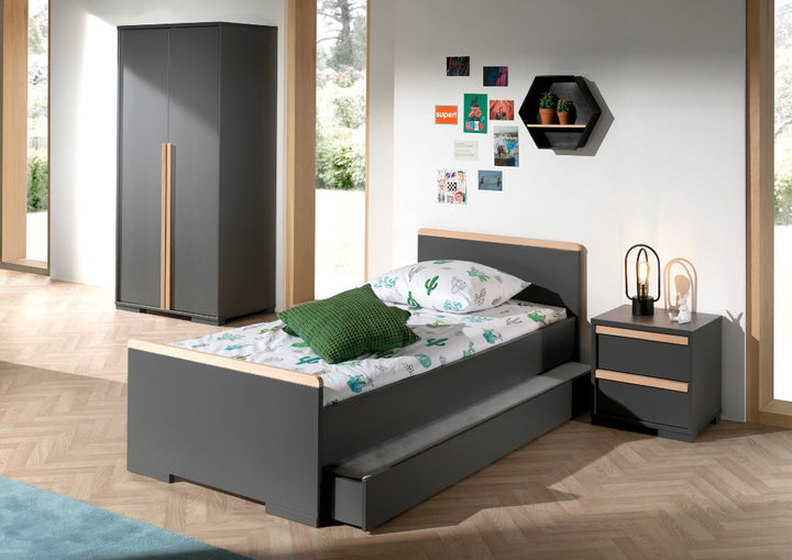 Vipack - London Nightstand - Grey (5894318850201)
