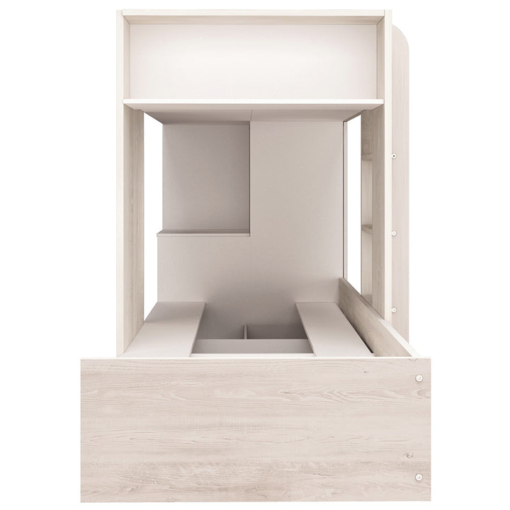 White Bunk Beds with Wardrobe and Storage by Trasman (5894304104601)