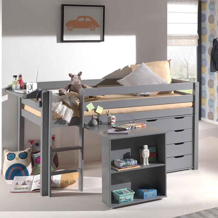 Vipack - Pino Mid Sleeper With Chest of Drawers and Desk - Colour Options Available (5934570406041)