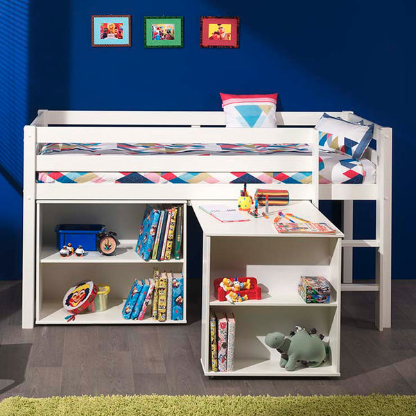 Vipack - Pino Mid Sleeper With Desk And Book Shelf - Colour Options Available (5934570307737)