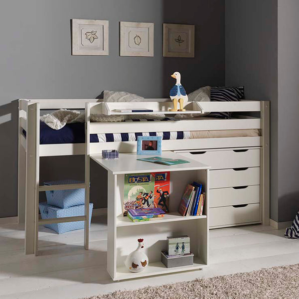 Vipack - Pino Mid Sleeper With Chest of Drawers and Desk - Colour Options Available (5934570406041)