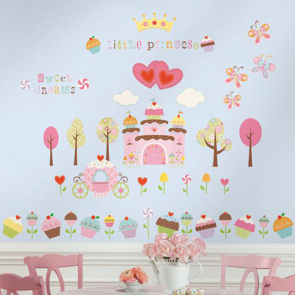 RoomMates - Wall Stickers Cupcake Castle (5945519112345)
