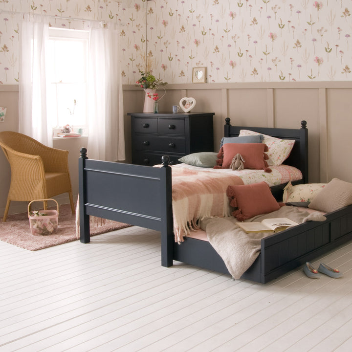 Little Folks Furniture - Fargo Single Bed with Trundle - Colour Options Available - Jellybean 