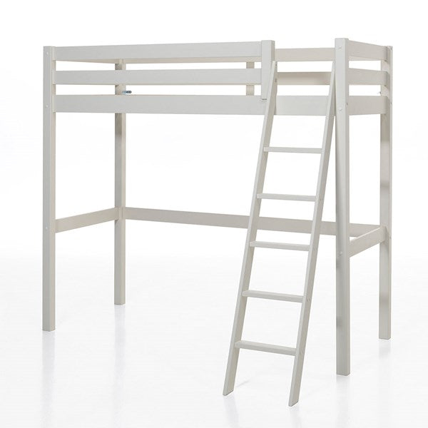 White Single High Sleeper with Slanted Ladder by Vipack Pino (6067637420185)
