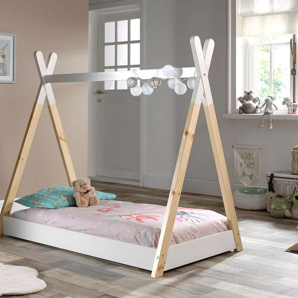 Tipi White Single Bed by Vipack (5894325960857)
