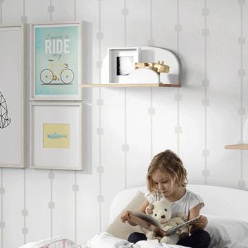 Small Wall Shelving Vipack Kiddy - Colour Options Available (5934569619609)