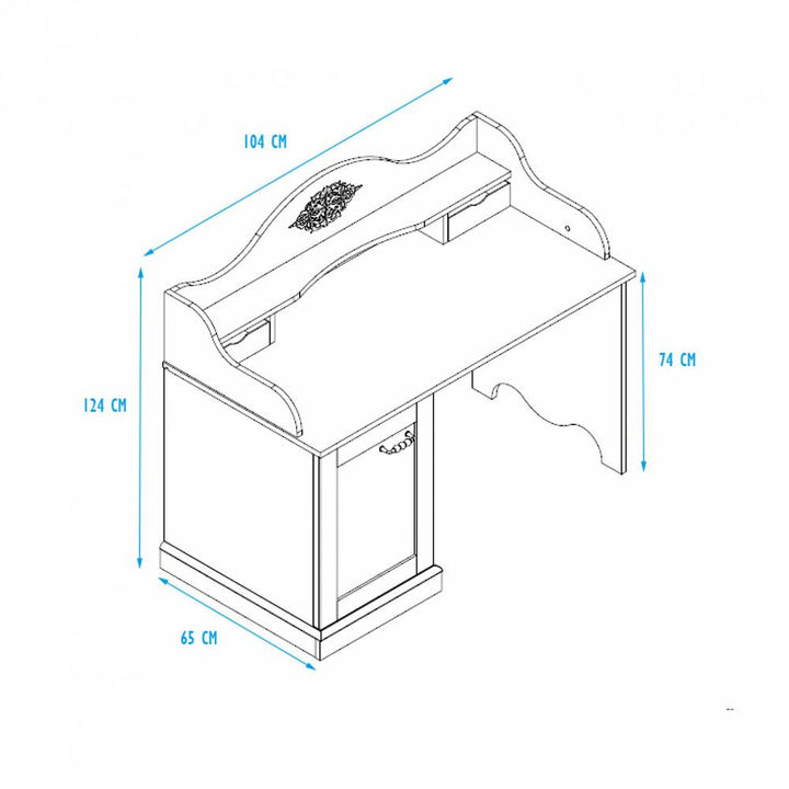 Kidz Beds - Alfemo Ballerina Study Desk (5894301745305)