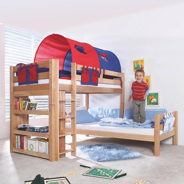 Kidz Beds Beni L Bunk Bed w/ Slide in Beech (5894323667097)