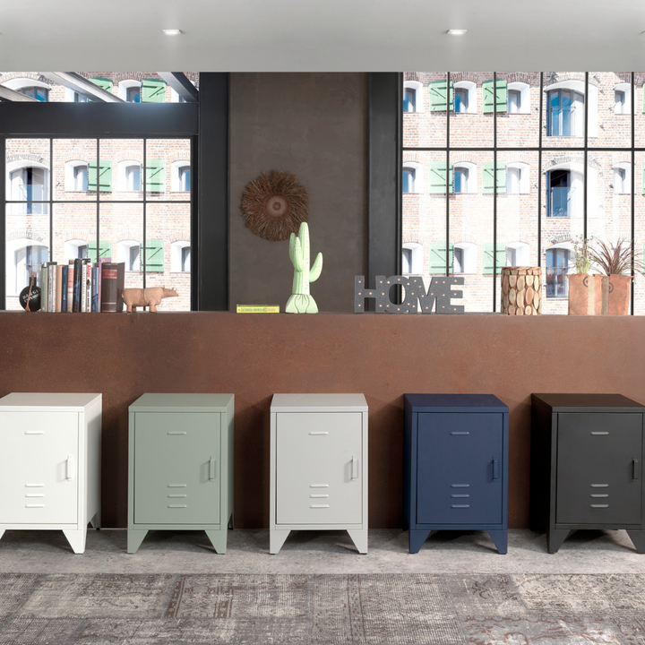 Bronxx Metal Bedside Table Olive Green - Jellybean 