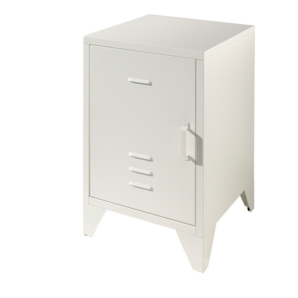 Bronxx Metal Bedside Table White - Jellybean 