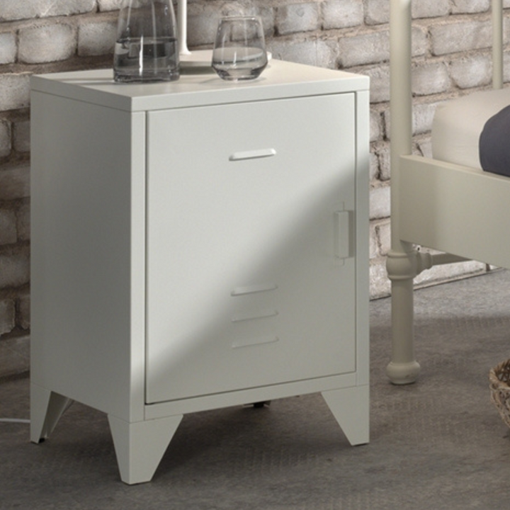 Bronxx Metal Bedside Table White - Jellybean 