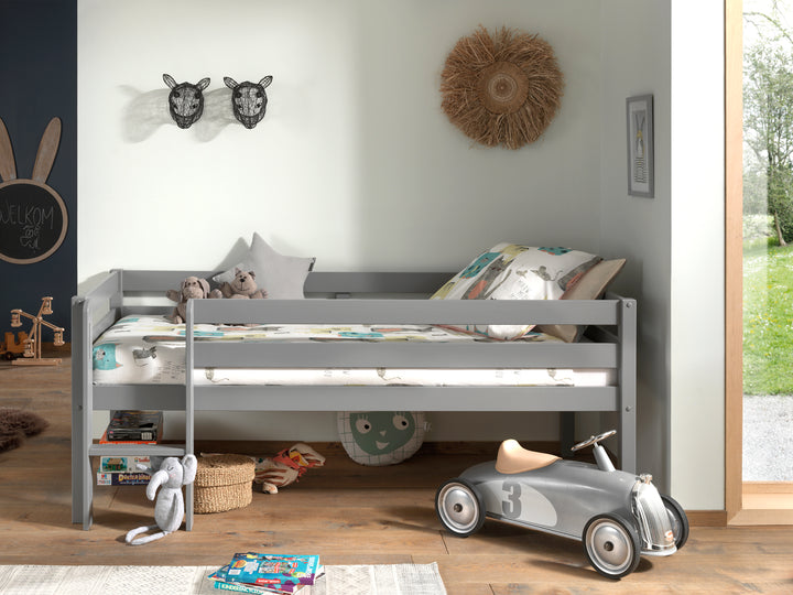 Pino Midsleeper Ladder Grey and 3 Drawers - Jellybean 