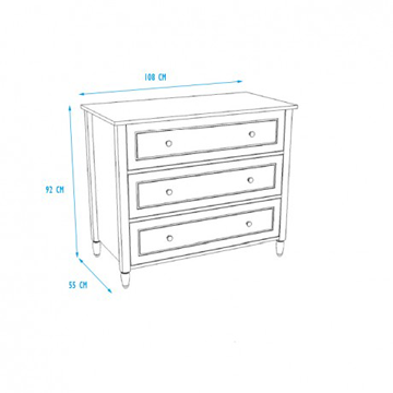 Kidz Beds - Emma Chest of Drawers - White (5894312919193)
