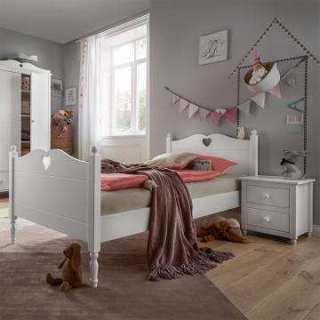 Kidz Beds - Emma Single Bed - White (5894311116953)