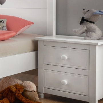 Kidz Beds - Emma Night Table - White (5894321143961)