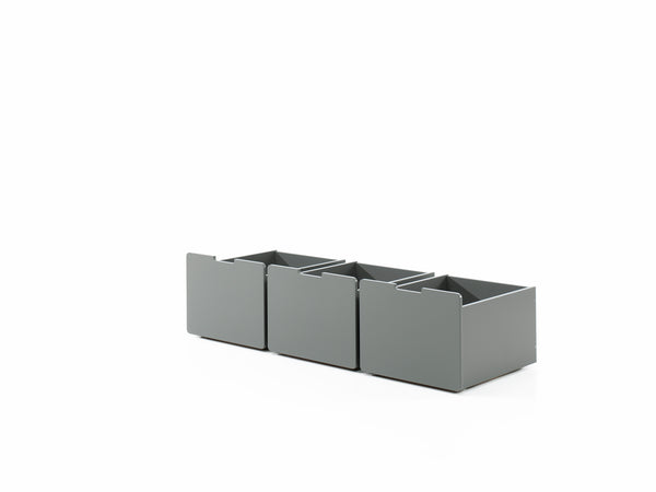 Pino Set Of 3 Drawers Grey - Jellybean 
