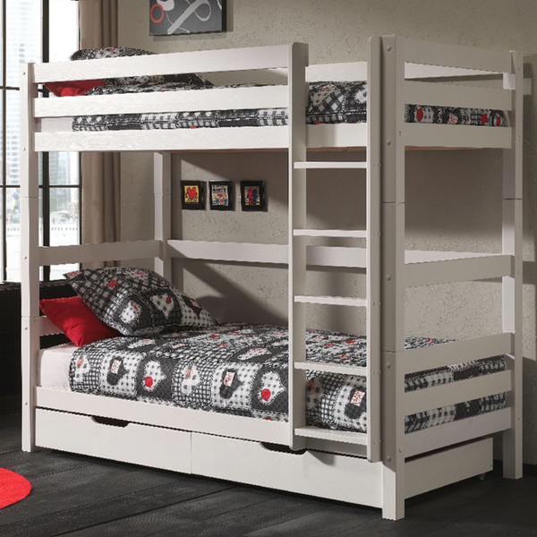 White Bunk Beds 180cm - Vipack Pino - Jellybean 