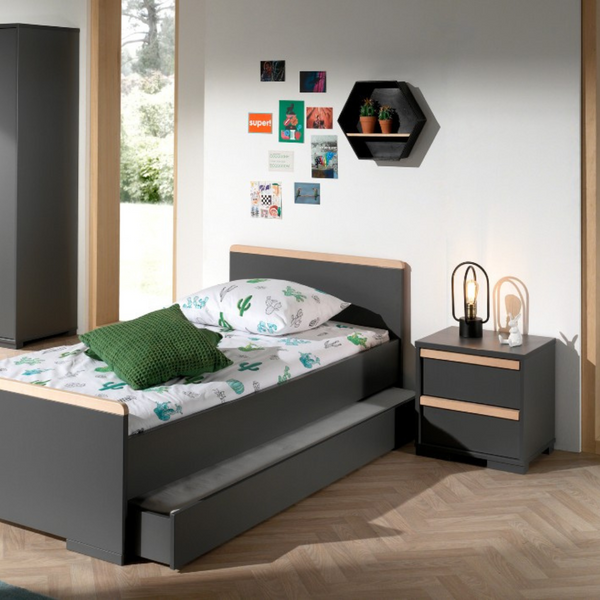 Vipack - London Nightstand - Grey - Jellybean 