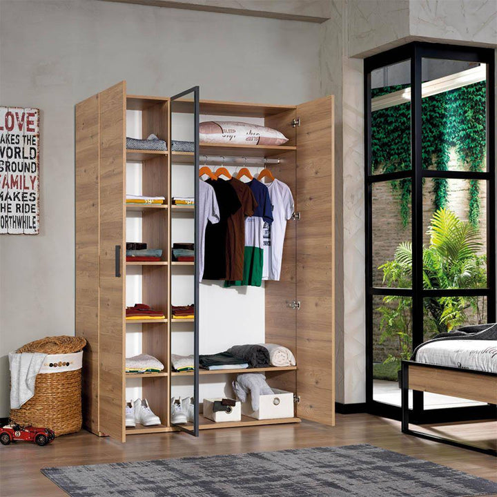 Kidz Beds - Irony Wardrobe With 3 Hinged Doors (6676870561945)