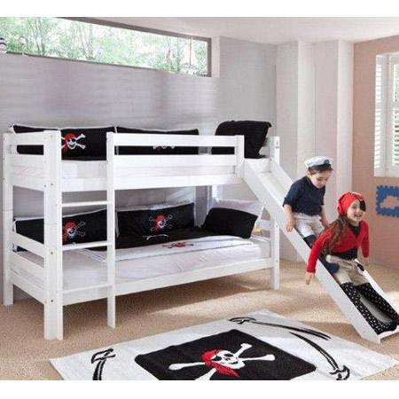 Kidz Beds Beni Bunk Bed w/ Slide in White (5894323568793)